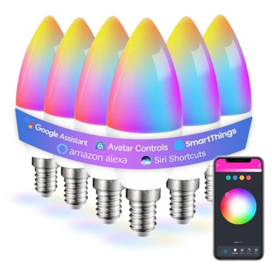Smart Ceiling Fan Alexa Wifi - Lâmpadas Inteligentes, Lâmpadas de Candelabro WiFi