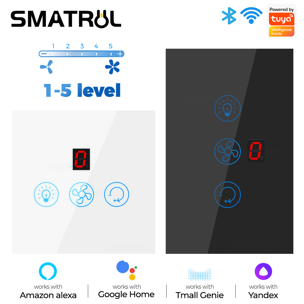 Smart Ceiling Fan Alexa Wifi - Ue eua tuya wi fi inteligente