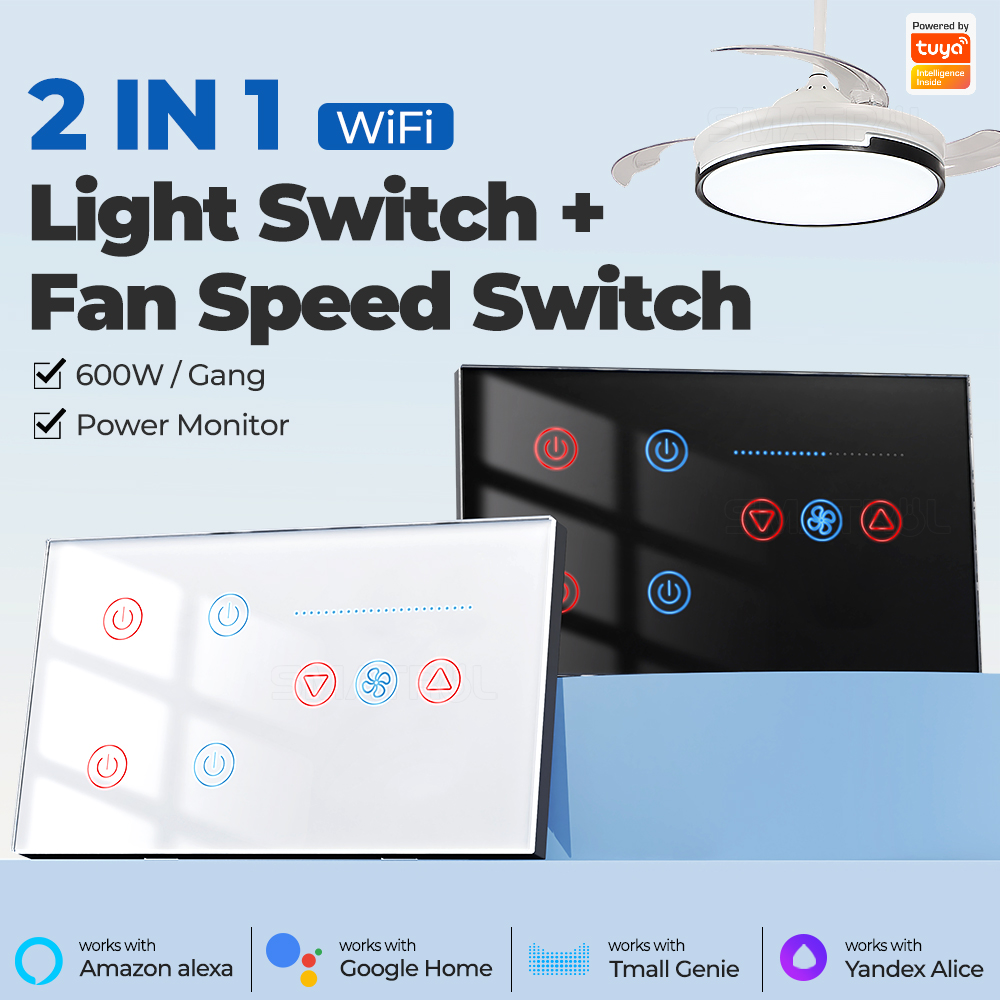Smart Ceiling Fan Alexa Wifi - Zigbee wifi interruptor de parede inteligente
