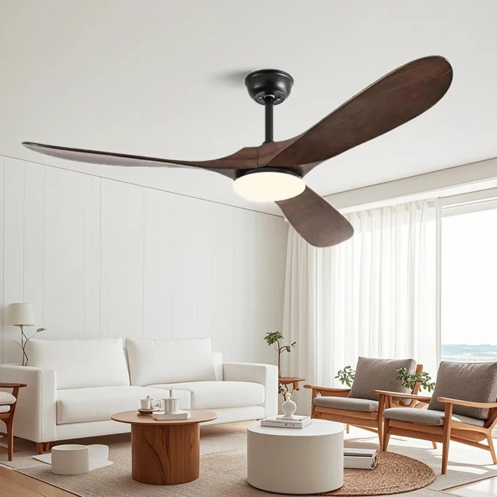 Ceiling Fan 60 Inch Industrial - Ventilador de teto de madeira vintage
