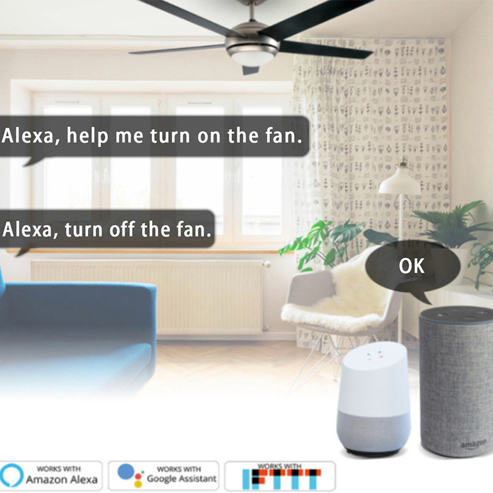 Smart Ceiling Fan Alexa Wifi - Interruptor de Ventilador Inteligente Wifi, Interruptor