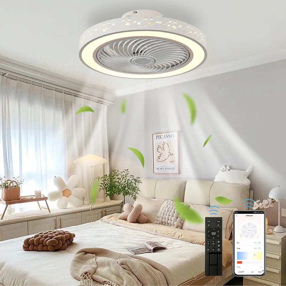 Smart Ceiling Fan With Light Remote - Ventilador de Teto com Luzes de
