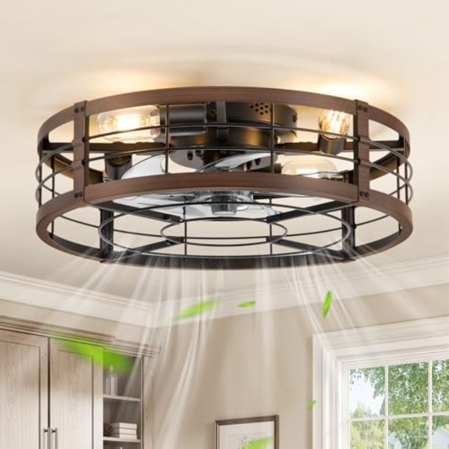 Ceiling Fan Low Profile Flush Mount - Ventilador de Teto 20 Polegadas com
