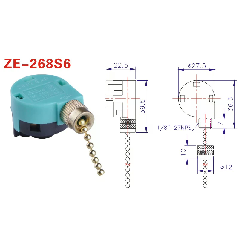 Interruptor do ventilador de t - Ceiling Fan Pull Chain Switch avaliação e preço