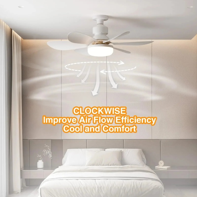 Ventilador de teto 30W E27 com - Ceiling Fan With Remote Control Reversible avaliação e preço