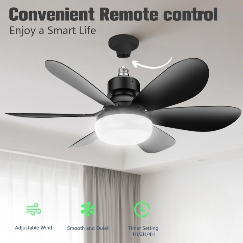 Ventilador de teto 30W E27 com - Ceiling Fan With Remote Control Reversible avaliação e preço
