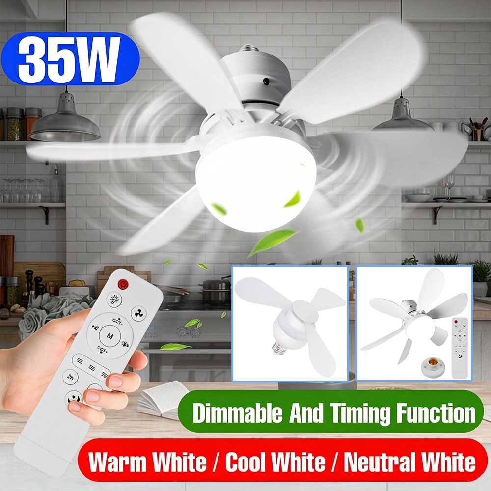Lâmpada de Ventilador LED E27/ - Ceiling Fan Led 3 Blade Modern avaliação e preço