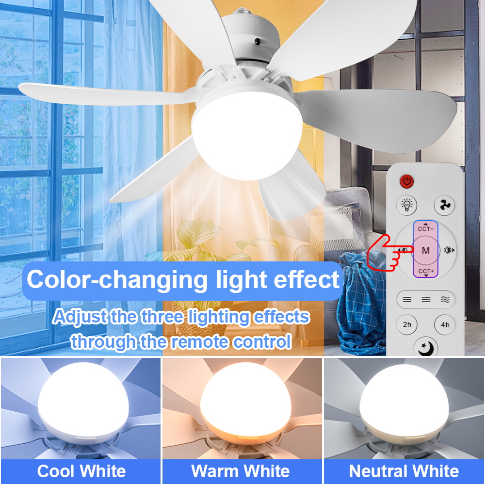 Lâmpada de Ventilador LED E27/ - Ceiling Fan Led 3 Blade Modern avaliação e preço