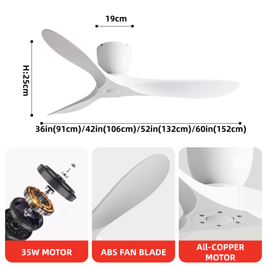 Ventilador de teto FUMANJIA, c - Ceiling Fan Dc Motor 52 Inch avaliação e preço