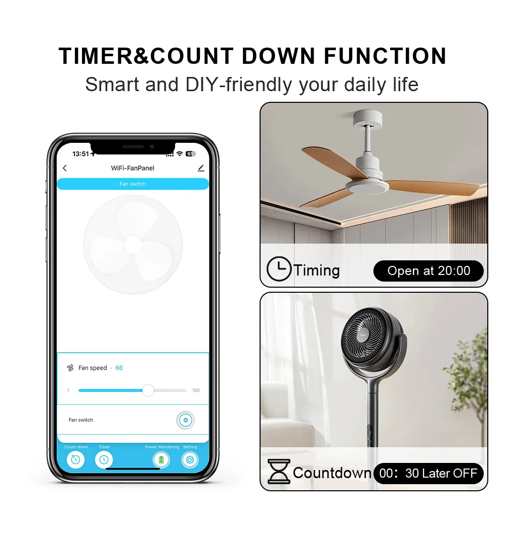 Interruptor de Controle de Vel - Smart Ceiling Fan Alexa Wifi avaliação e preço