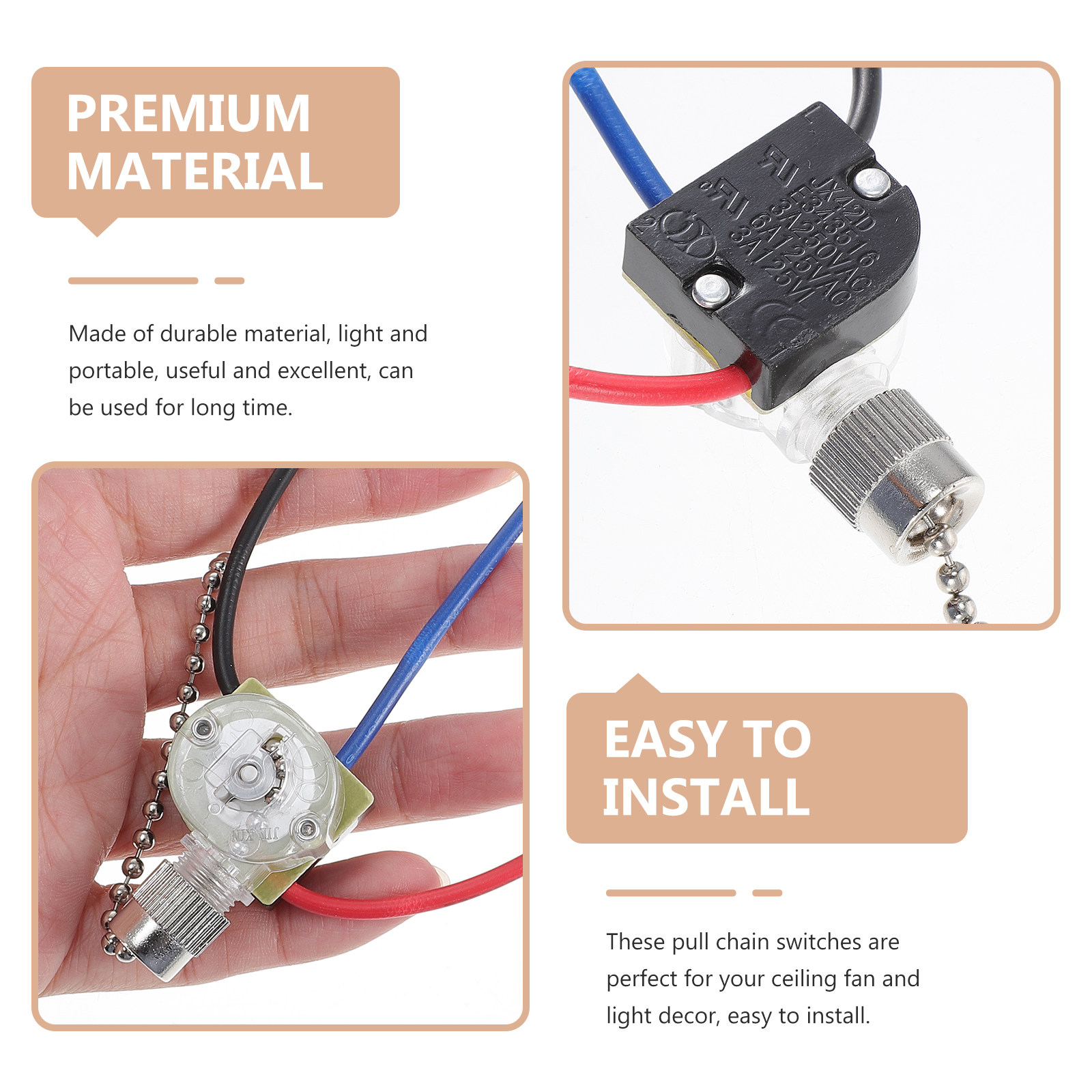 2 unidades de interruptor de c - Ceiling Fan Pull Chain Switch avaliação e preço