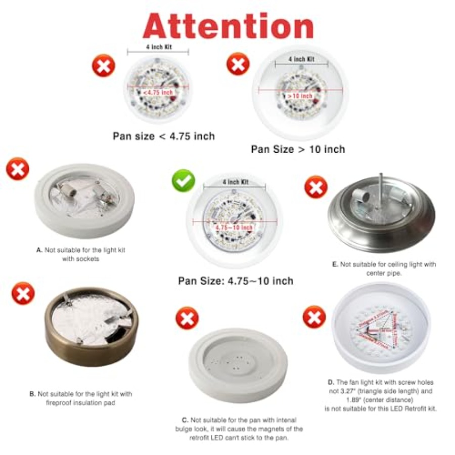 BeVisible N Glow Kit de Luz Re - Ceiling Fan Light Kit Replacement avaliação e preço