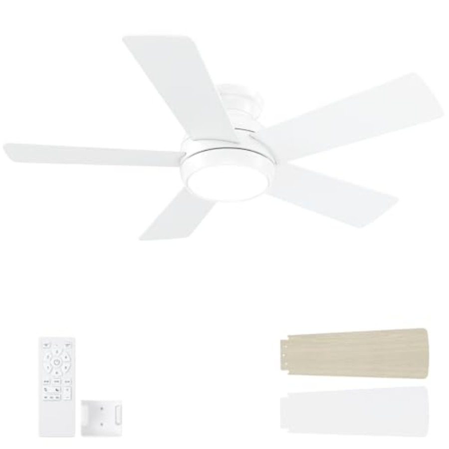 Ventiladores de Teto com Luzes - Ceiling Fan Low Profile Flush Mount avaliação e preço