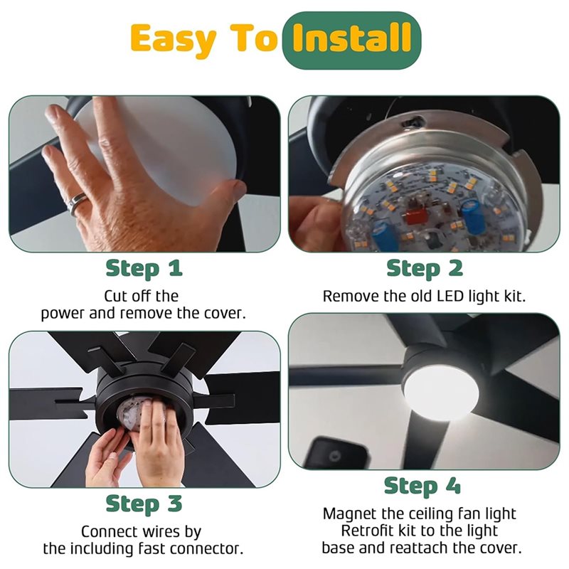 Kit de Substituição de Ventila - Ceiling Fan Light Kit Replacement avaliação e preço