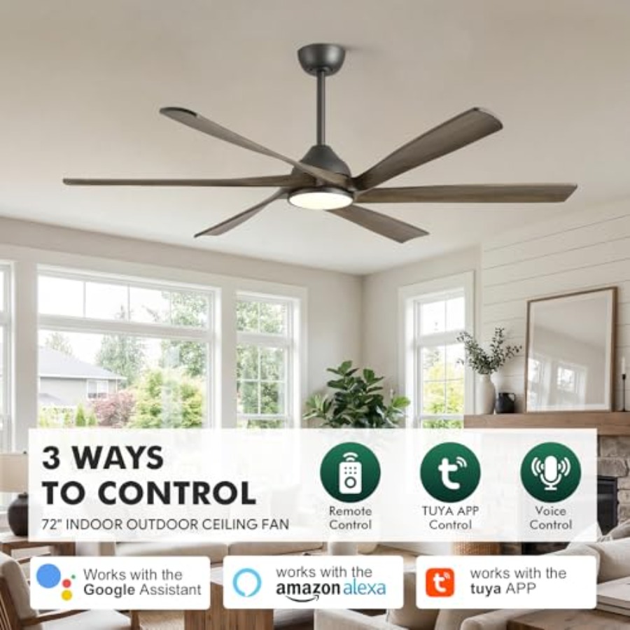 Ventilador de teto para pátio  - Ceiling Fan Outdoor Damp Rated avaliação e preço