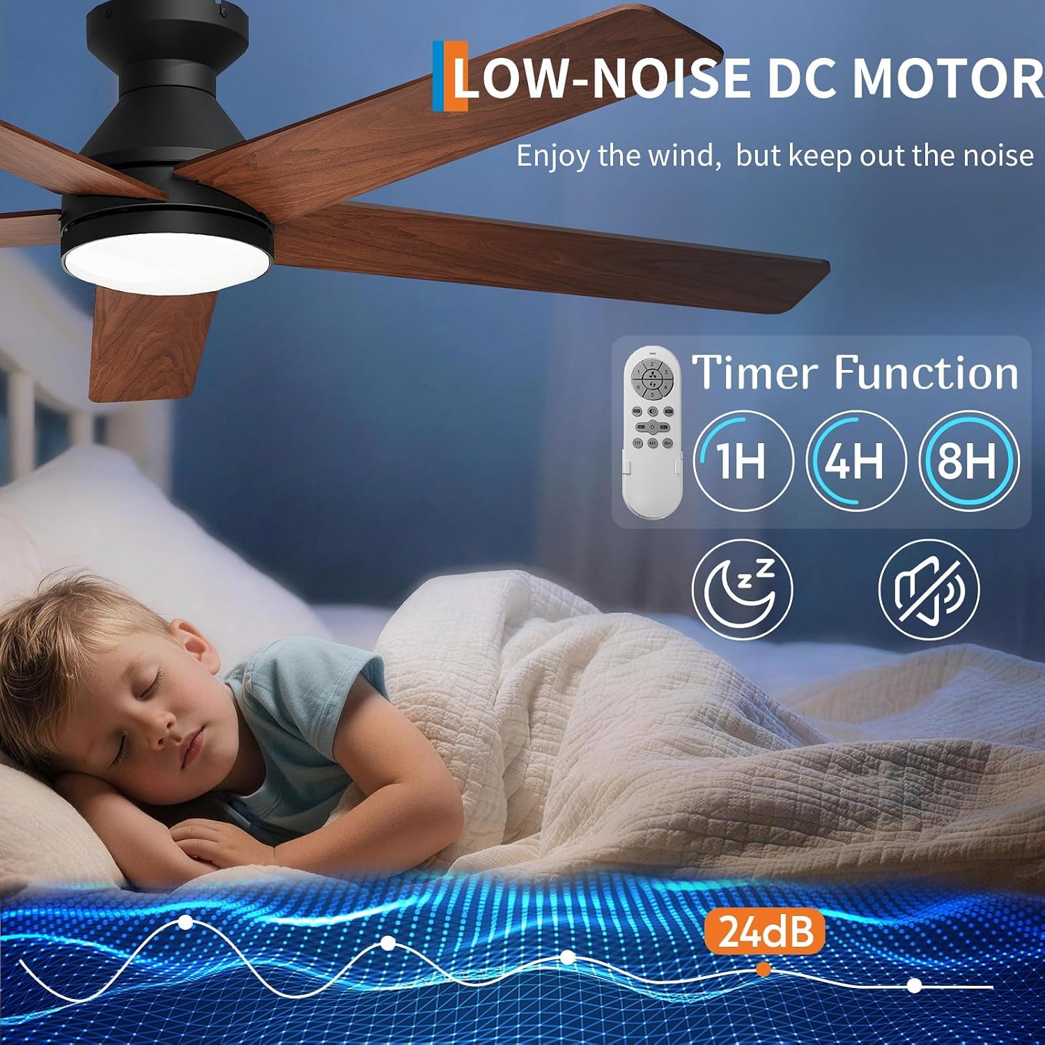 Ventiladores de Teto de Perfil - Ceiling Fan With Remote Control Reversible avaliação e preço