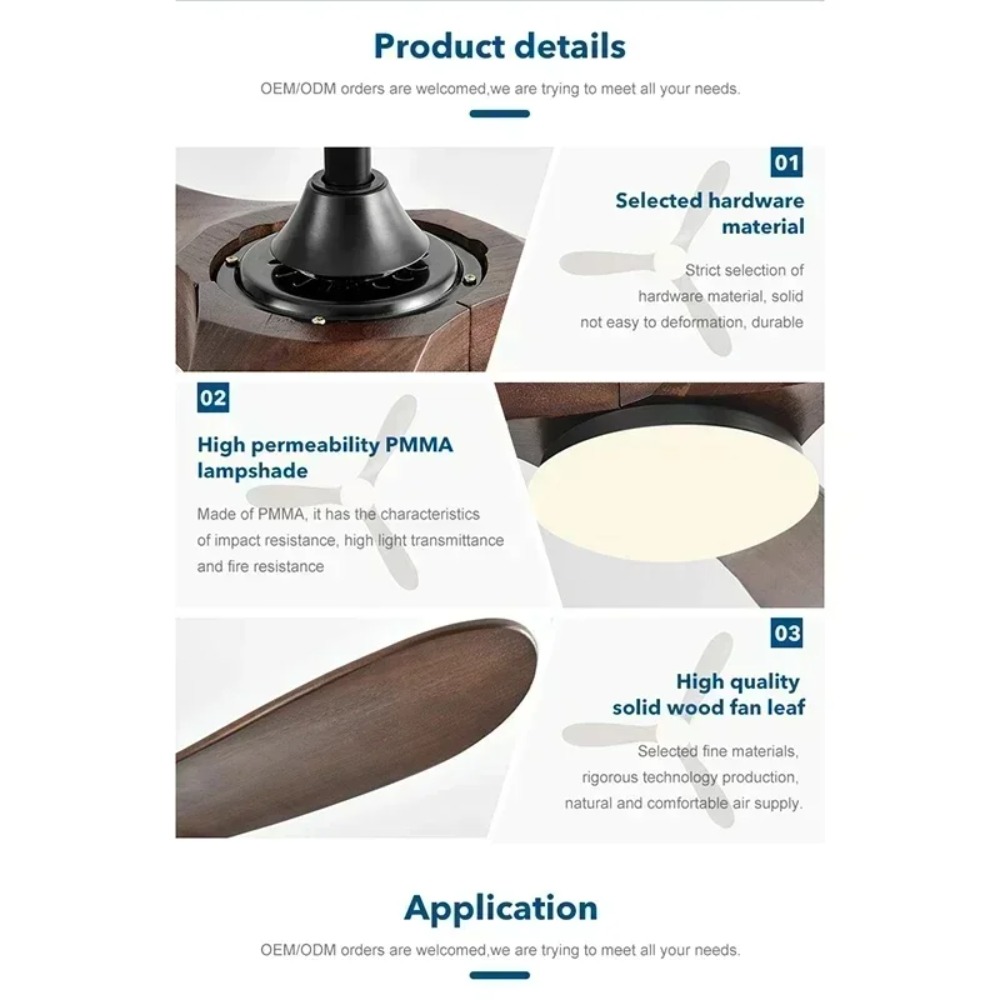 Ventilador de teto de madeira  - Ceiling Fan 60 Inch Industrial avaliação e preço