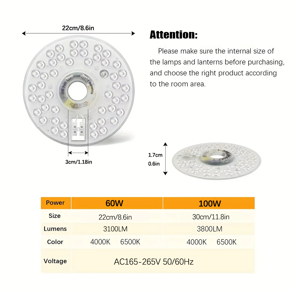 Painel de luz led luz de teto  - Ceiling Fan Light Kit Replacement avaliação e preço