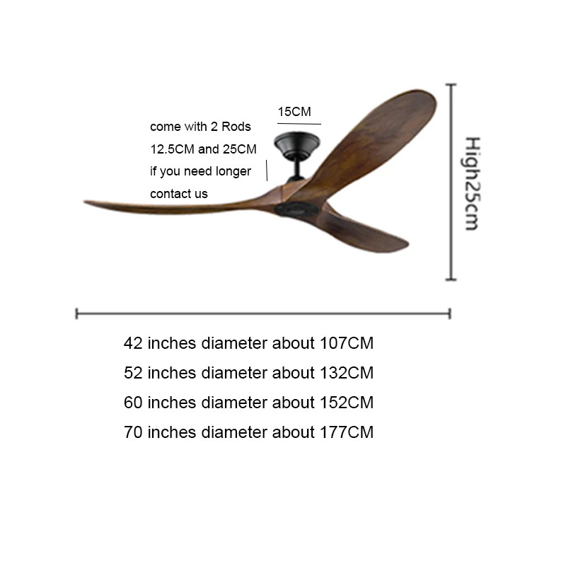 Ventilador de teto de madeira  - Ceiling Fan 60 Inch Industrial avaliação e preço