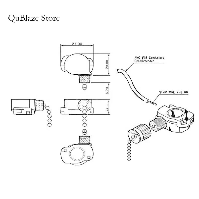 E87438 303 ON OFF 2 posições 3 - Ceiling Fan Pull Chain Switch avaliação e preço