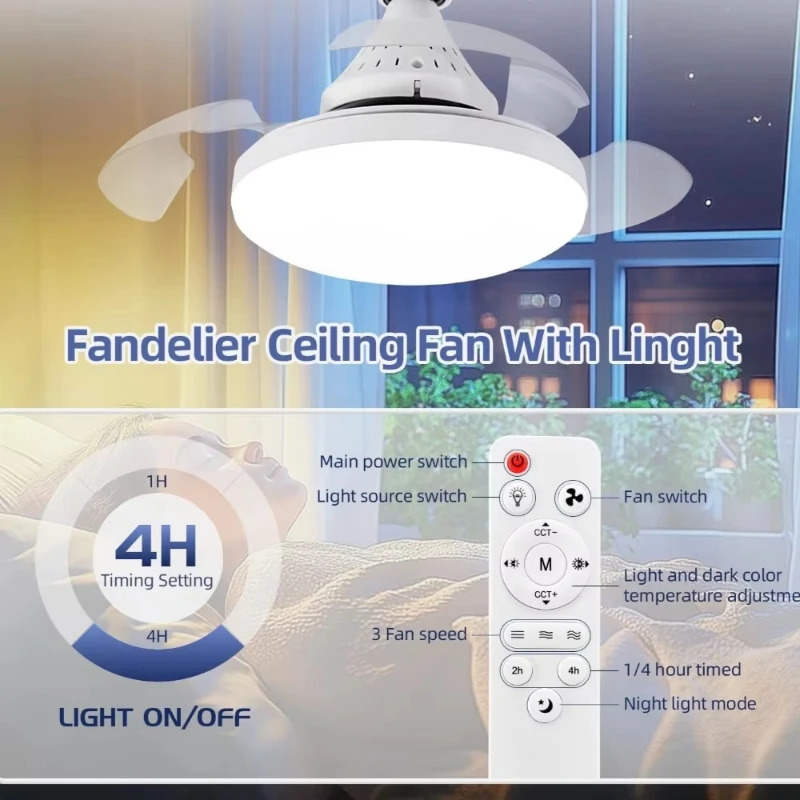 Ventilador de teto com ilumina - Smart Ceiling Fan With Light Remote avaliação e preço
