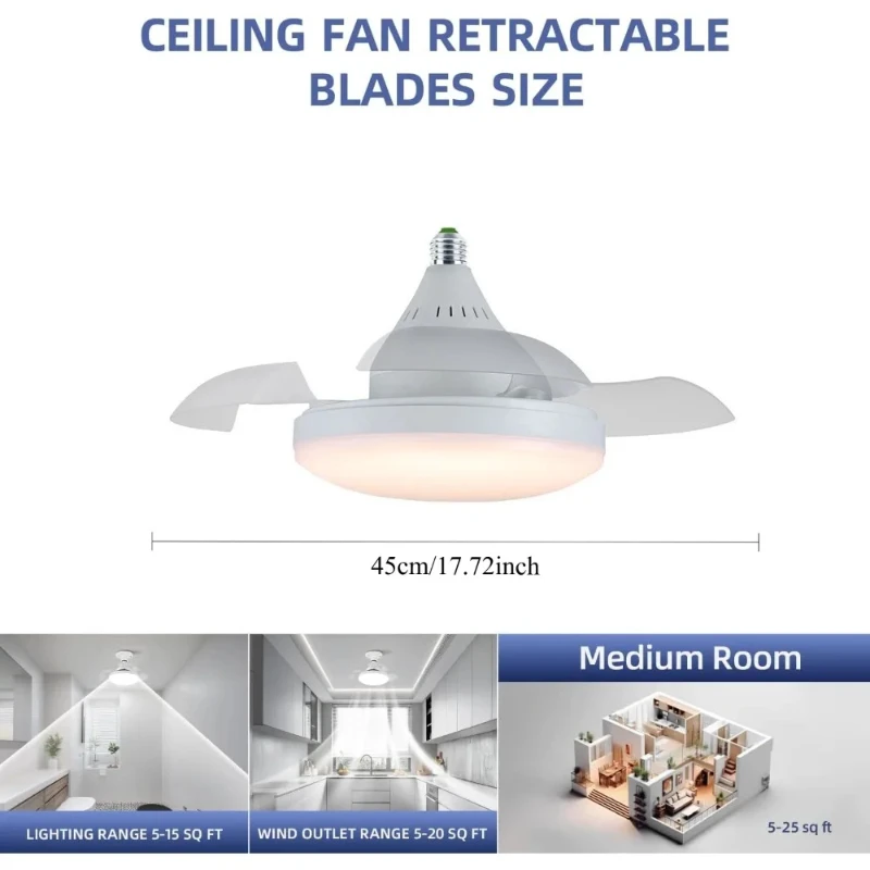 Ventilador de teto com ilumina - Smart Ceiling Fan With Light Remote avaliação e preço