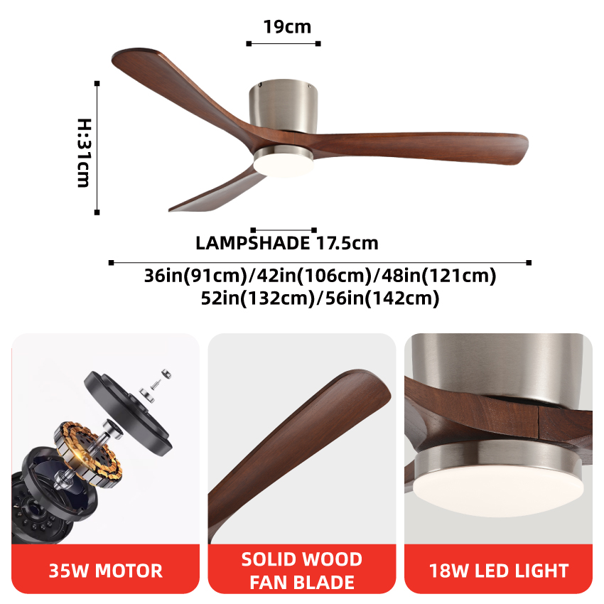 Ventilador de teto com lâminas - Ceiling Fan Dc Motor 52 Inch avaliação e preço