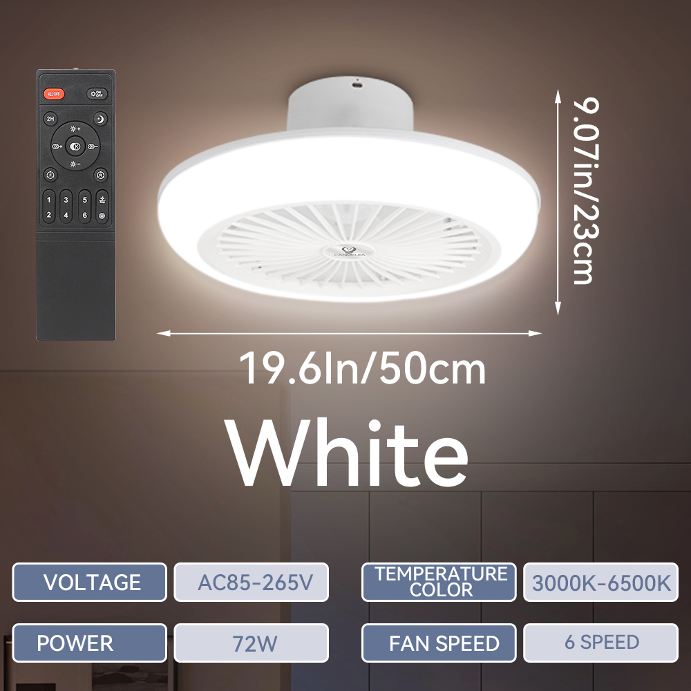 Ventilador de teto 72W Luz de  - Ceiling Fan With Remote Control Reversible avaliação e preço