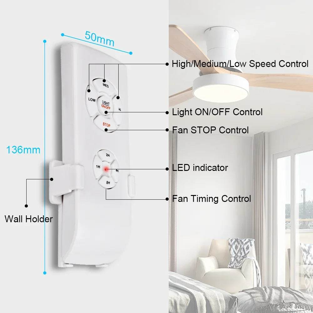 Controle Remoto para Ventilado - Ceiling Fan With Remote Control Reversible avaliação e preço