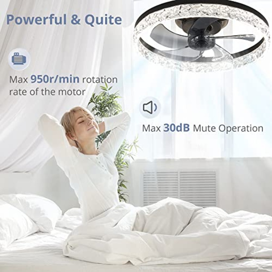 Ventilador de teto moderno com - Ceiling Fan Low Profile Flush Mount avaliação e preço