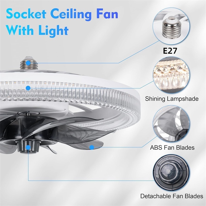 Ventiladores de teto com luzes - Ceiling Fan Low Profile Flush Mount avaliação e preço