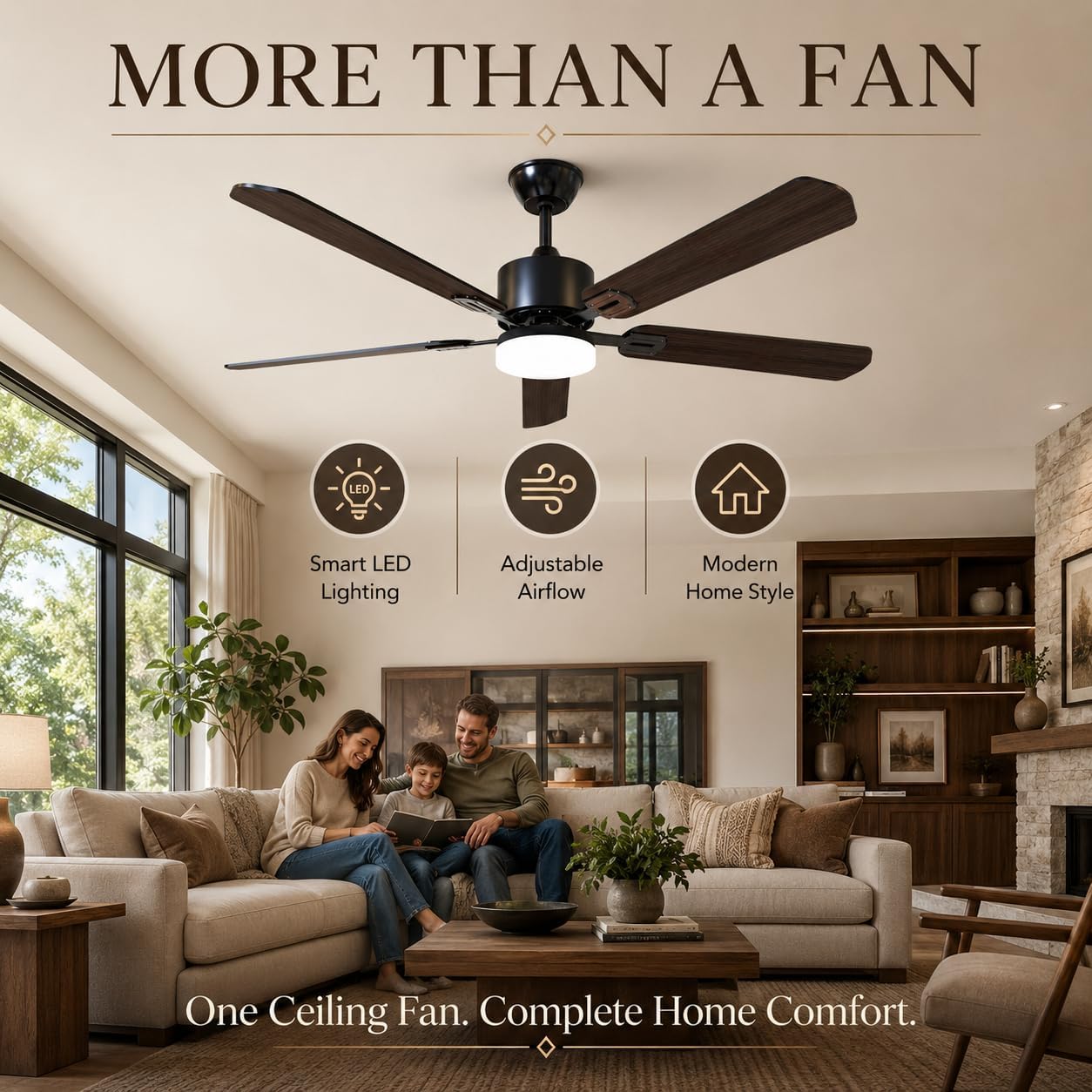 Ventiladores de Teto de 42 Pol - Ceiling Fan Led 3 Blade Modern avaliação e preço