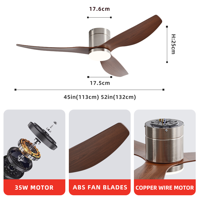 Ventilador de teto FUMANJIA de - Ceiling Fan Led 3 Blade Modern avaliação e preço