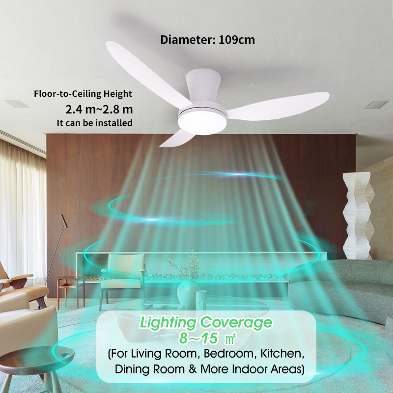 Ventiladores de Teto Simples M - Ceiling Fan Led 3 Blade Modern avaliação e preço