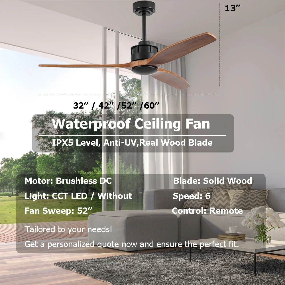 Pátio exterior Ventilador de t - Ceiling Fan Outdoor Damp Rated avaliação e preço