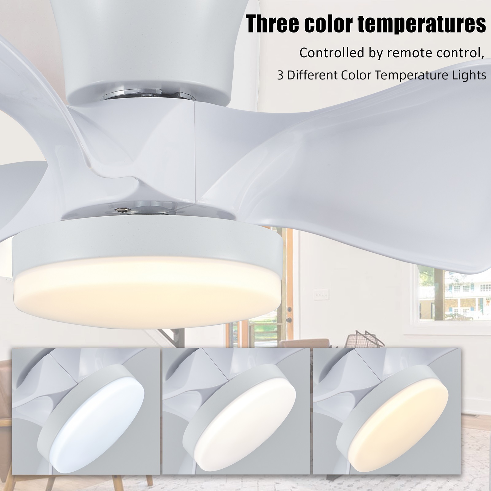 Ventilador de Teto Simples com - Ceiling Fan With Remote Control Reversible avaliação e preço